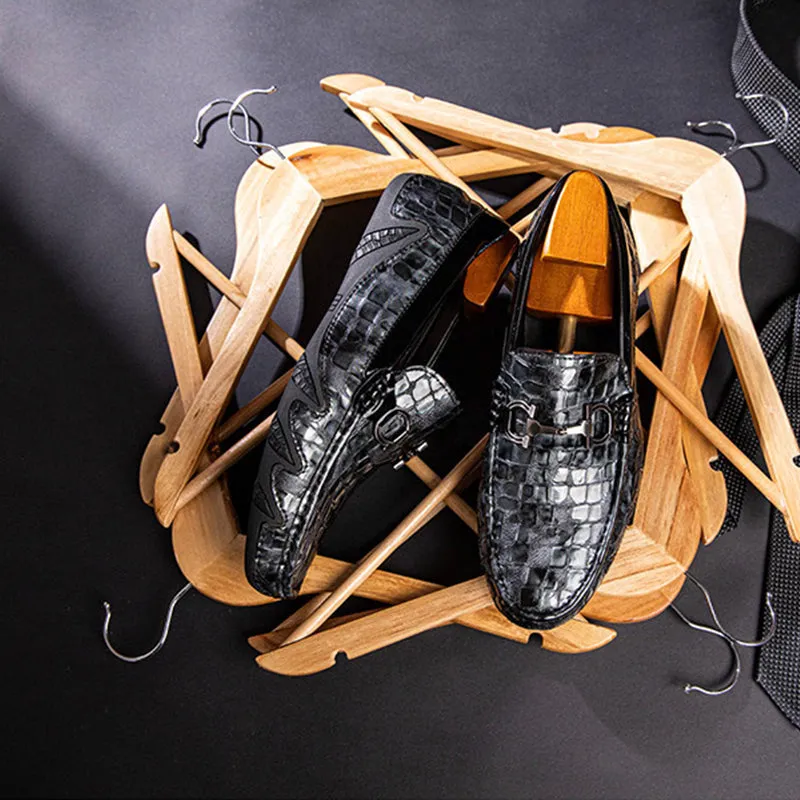 MooLuxe Alligator Slip-On Loafers