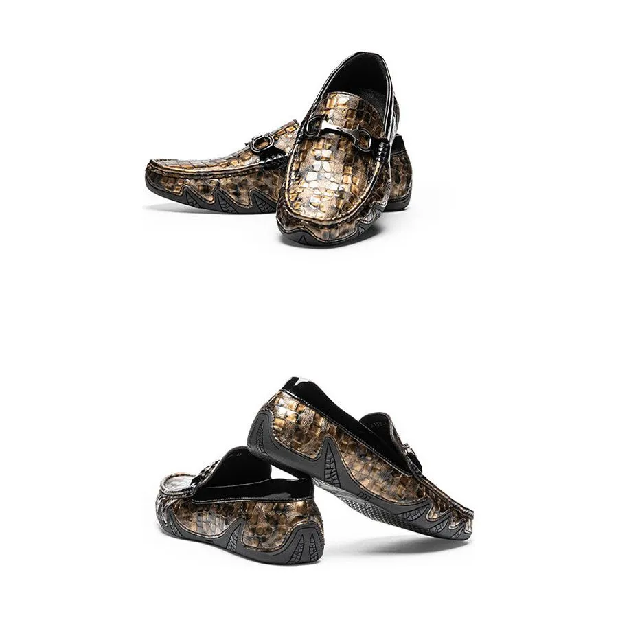 MooLuxe Alligator Slip-On Loafers