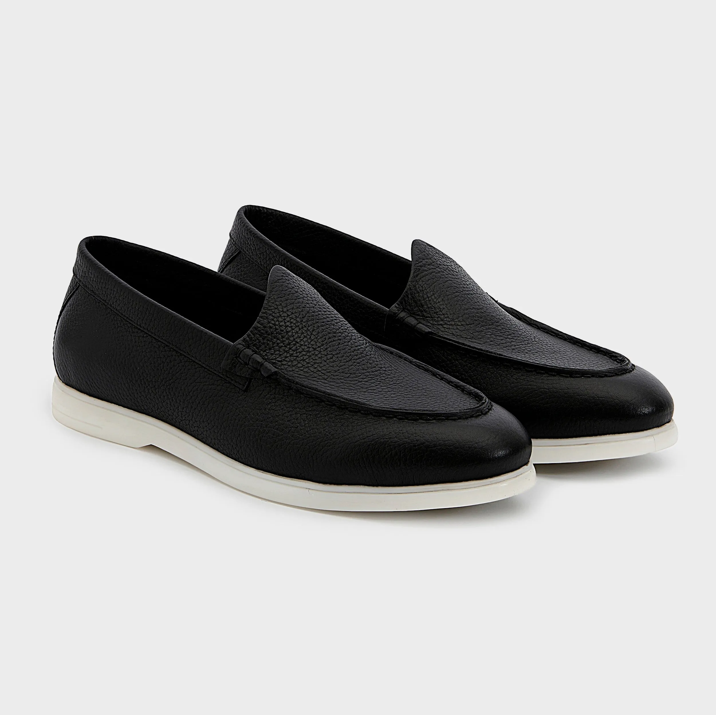 Nagra Loafer | Solid Black Leather