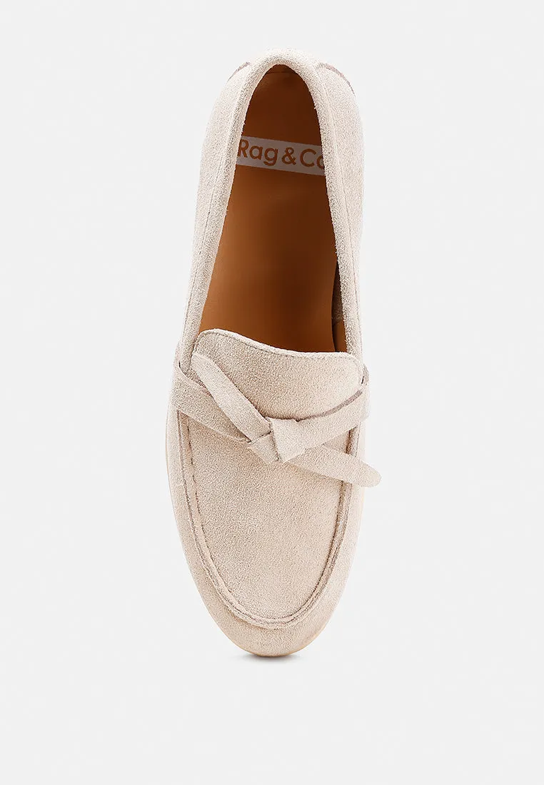 Nautica Suede Knot Detailed Loafers