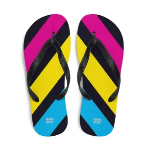 Pansexual Diagonal Stripes Flip-Flops