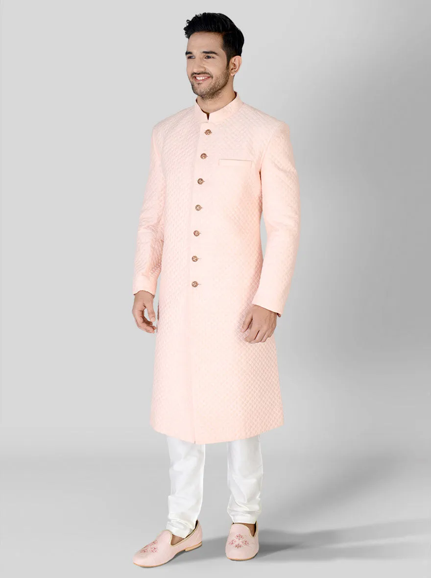 Pastel Pink Sherwani | Azania