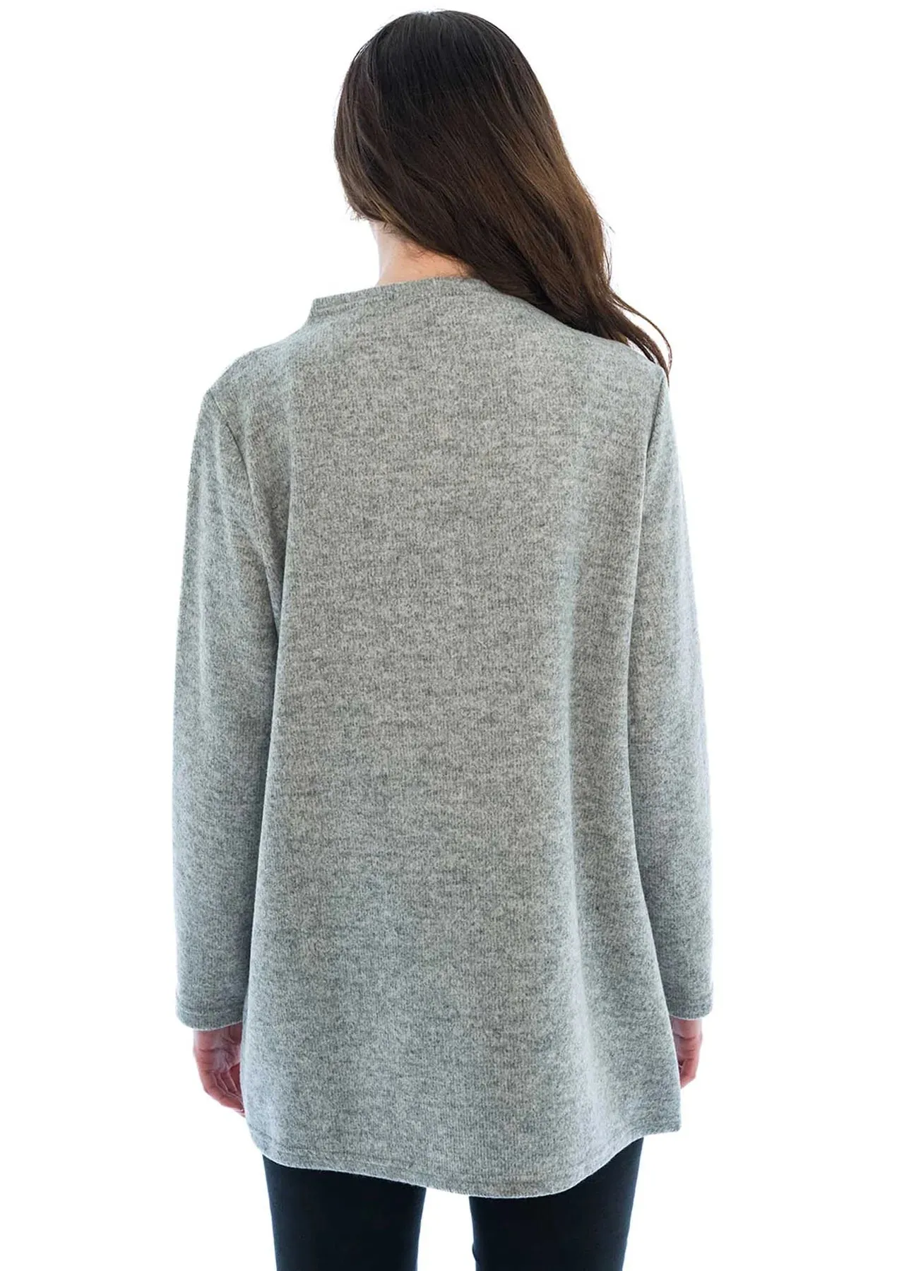 Side Felted Funnel Neck Tunic