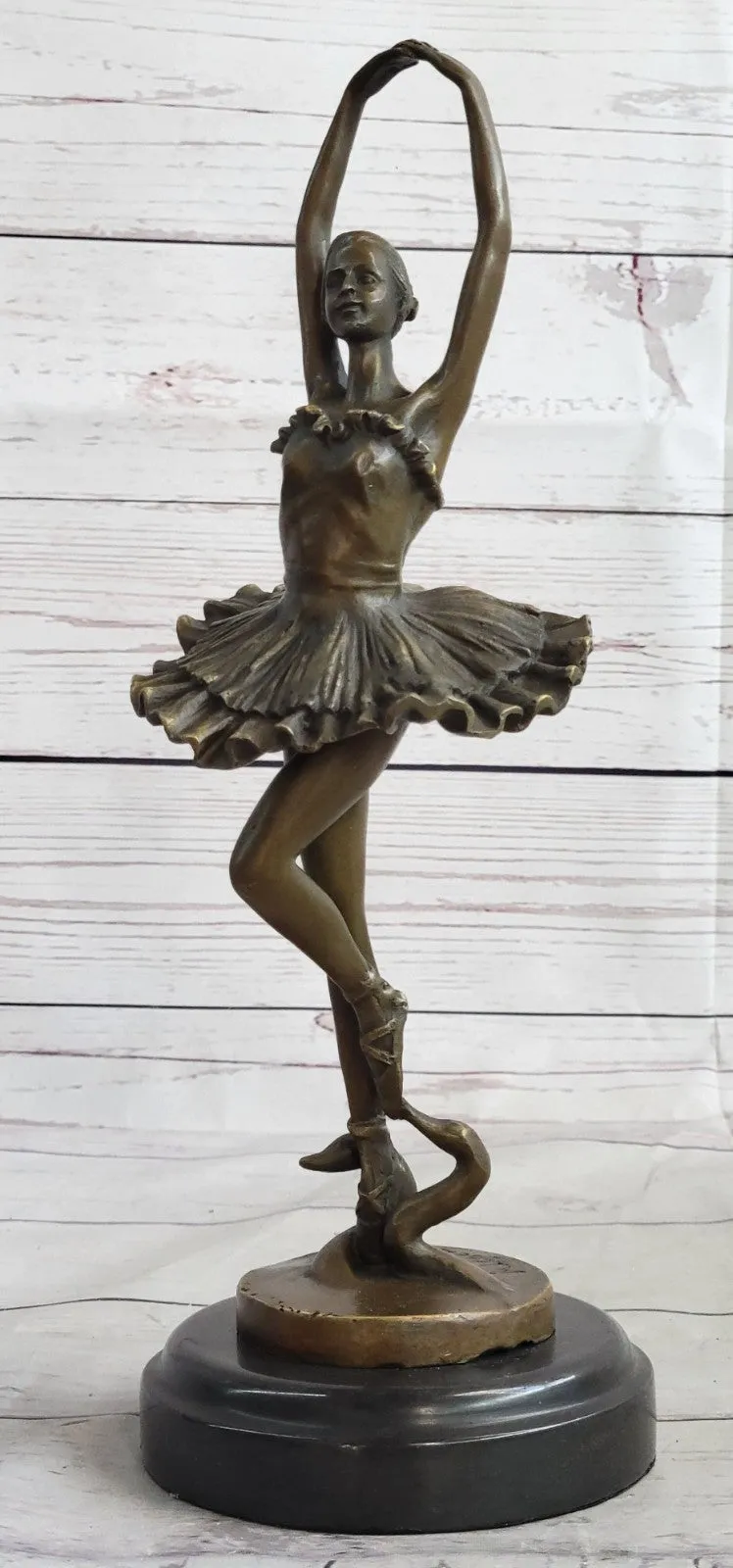 Signed: Milo, Bronze statue little ballerina girl Dancer Bronze sculpture Figure