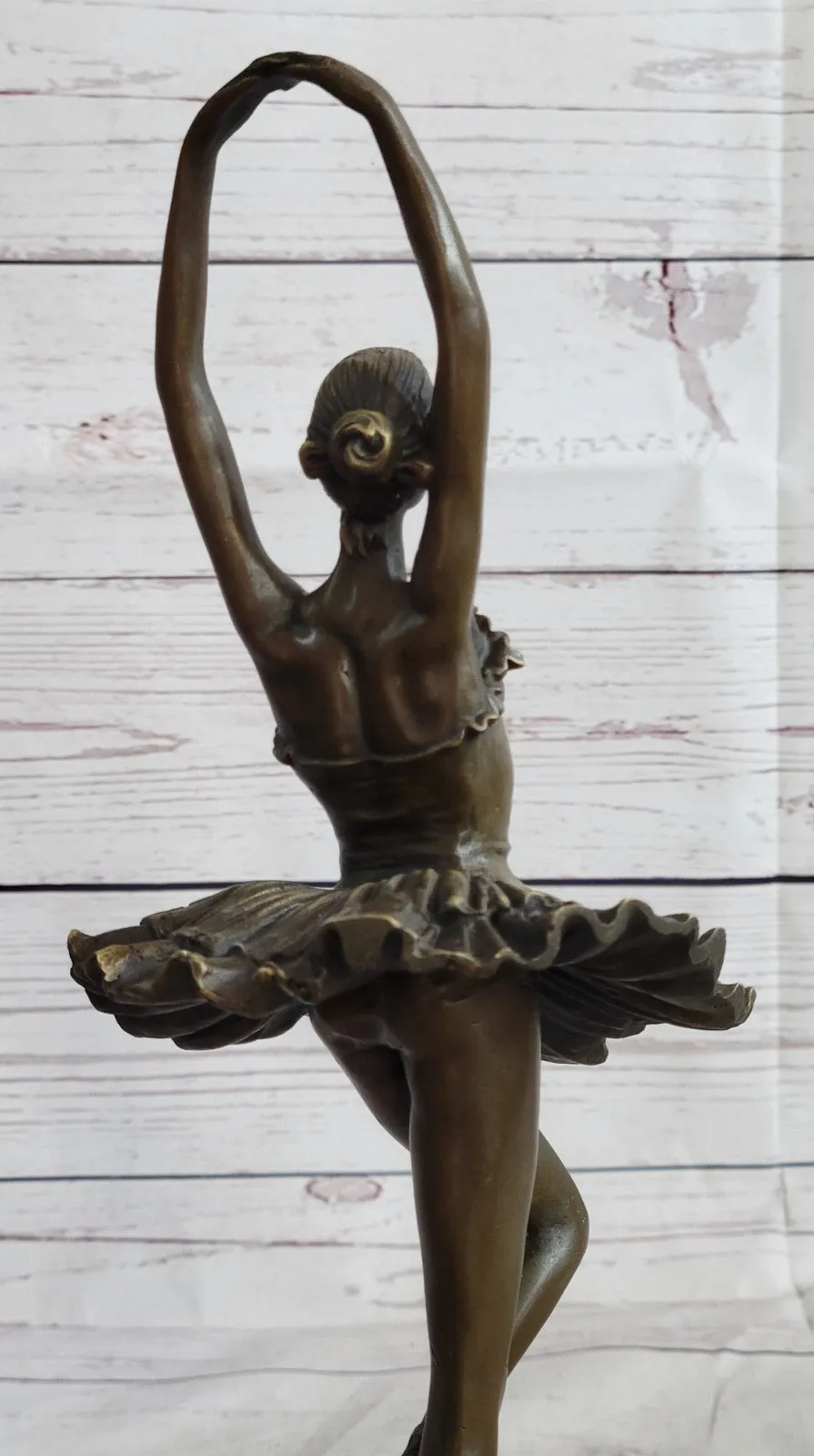 Signed: Milo, Bronze statue little ballerina girl Dancer Bronze sculpture Figure