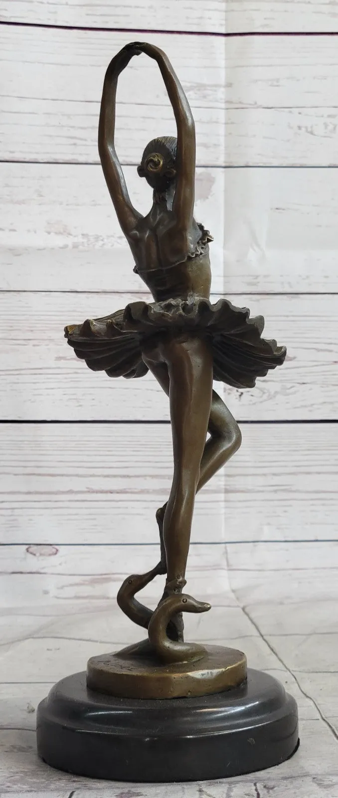 Signed: Milo, Bronze statue little ballerina girl Dancer Bronze sculpture Figure