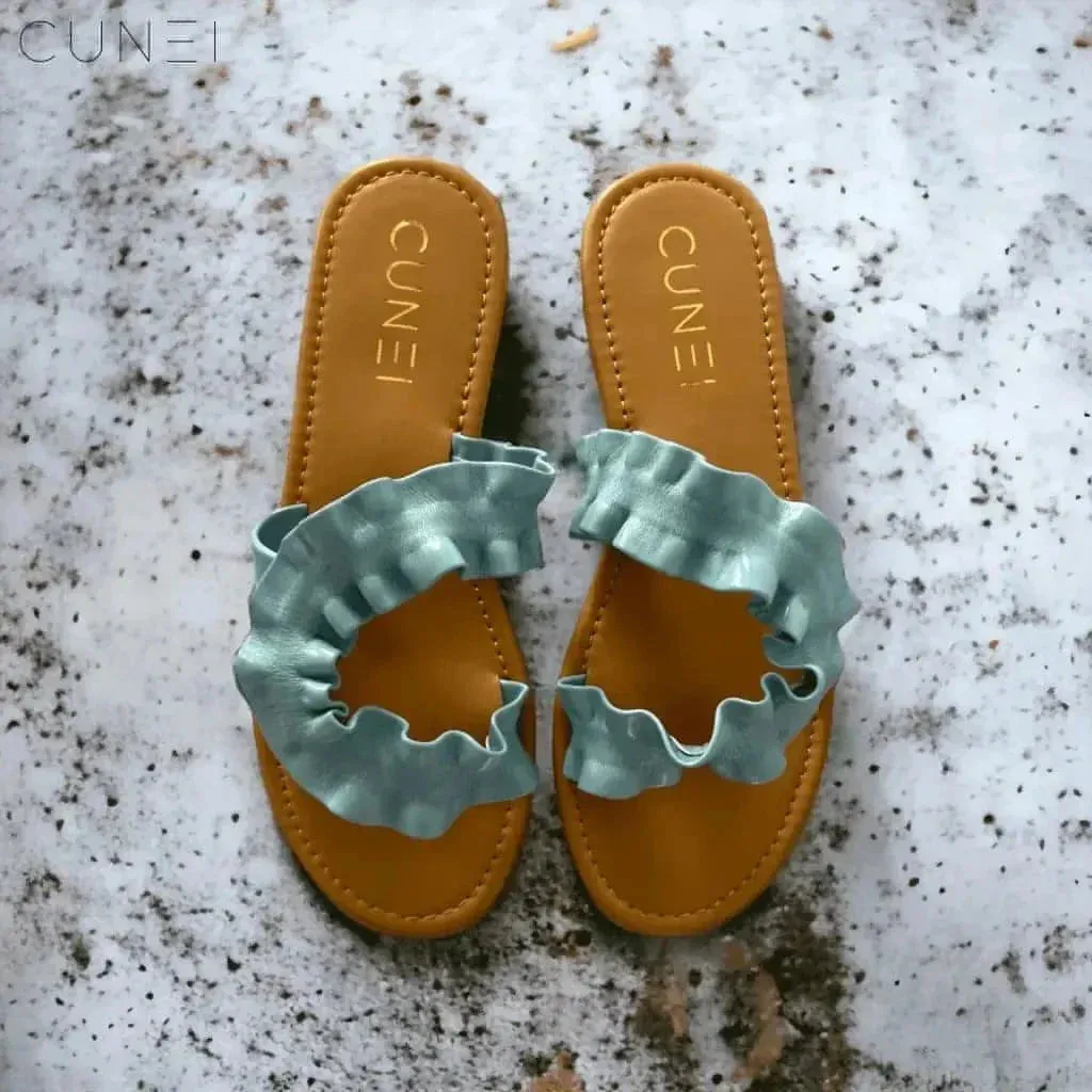 Sky Blue Swirl Flats