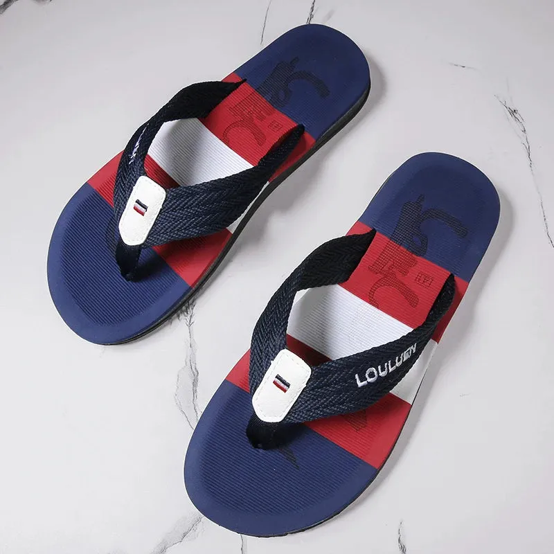 Summer Men Flip-Flops Soft Quick Dry Slides Street Beach Slippers Casual Footwear