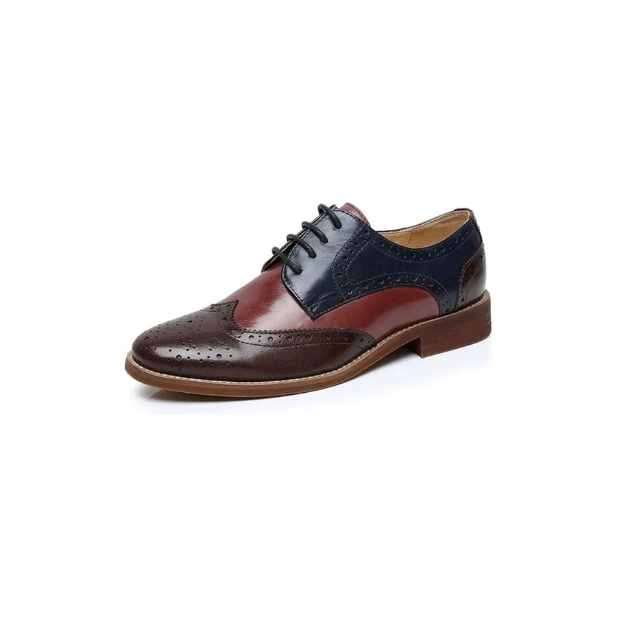 Women VintageLuxe Brogue Leather Oxfords Shoes